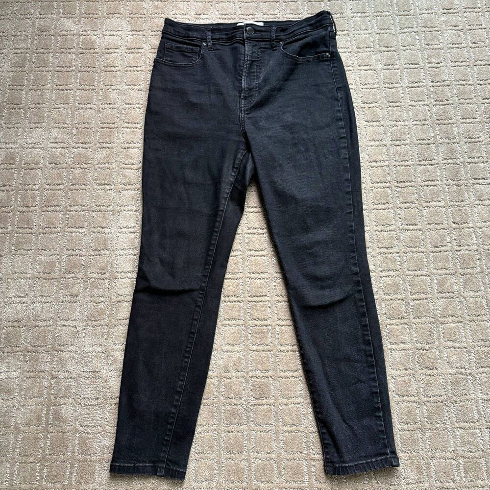 Everlane High Rise Skinny Jeans Womens 31 Denim Black Stretch Ankle Basic Casual
